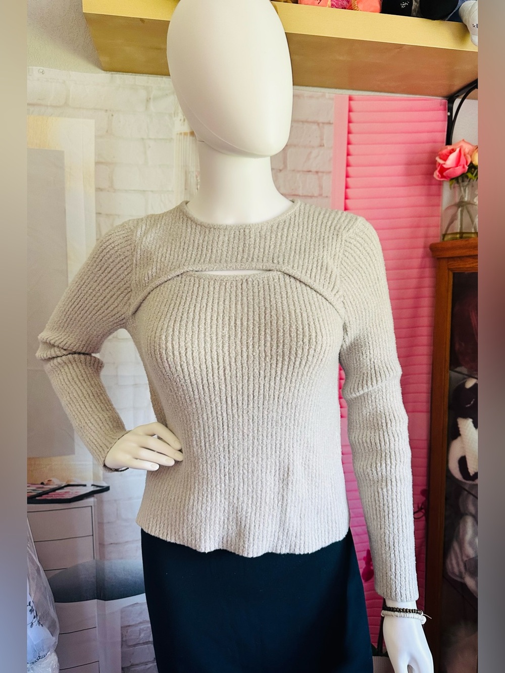 Rachel Zoe Ribbed Knit Sweater